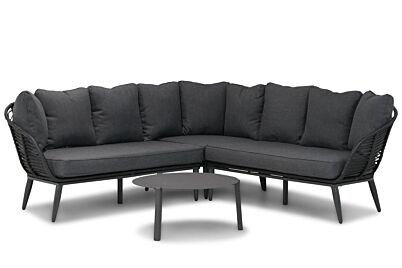 Coco Leonardo/Rimini 75 cm hoek loungeset off black 4-delig