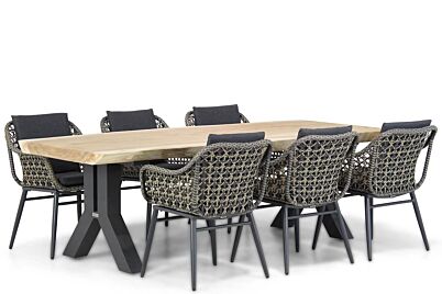 Lifestyle Dolphin/Woodside 240 cm dining tuinset 7-delig