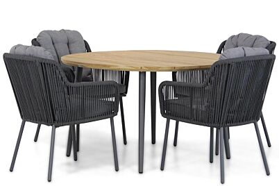 Santika Tendenza/Montana 130 cm rond dining tuinset 5-delig