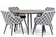 Lifestyle Crossway/Matale 125 cm rond dining tuinset 5-delig