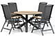 Lifestyle Rosello/Fabriano 120 cm dining tuinset 5-delig